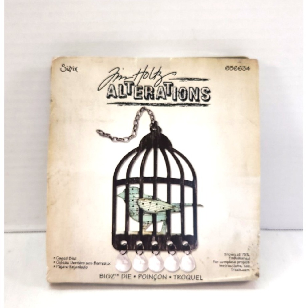 Sizzix Bigz Tim Holtz Alterations Caged Bird  656634 Scrapbook Supplies